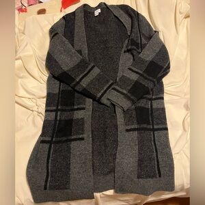 Old Navy Gray and Black Women's Cardigan